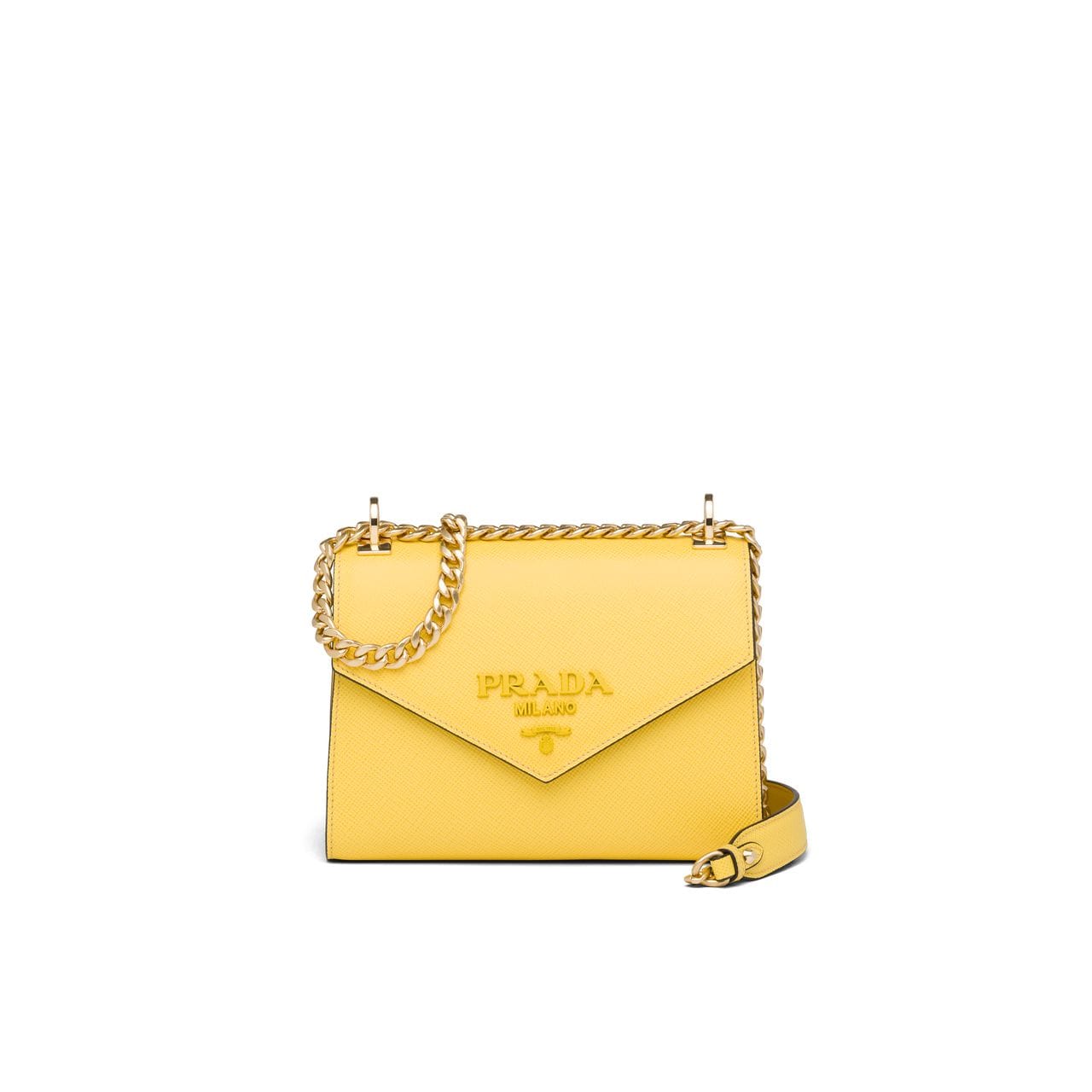 普拉达/PRADA Prada Monochrome 明黄色手袋
